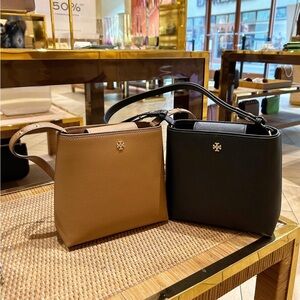 NWT! Tory Burch Emerson Small bucket bag in Black only